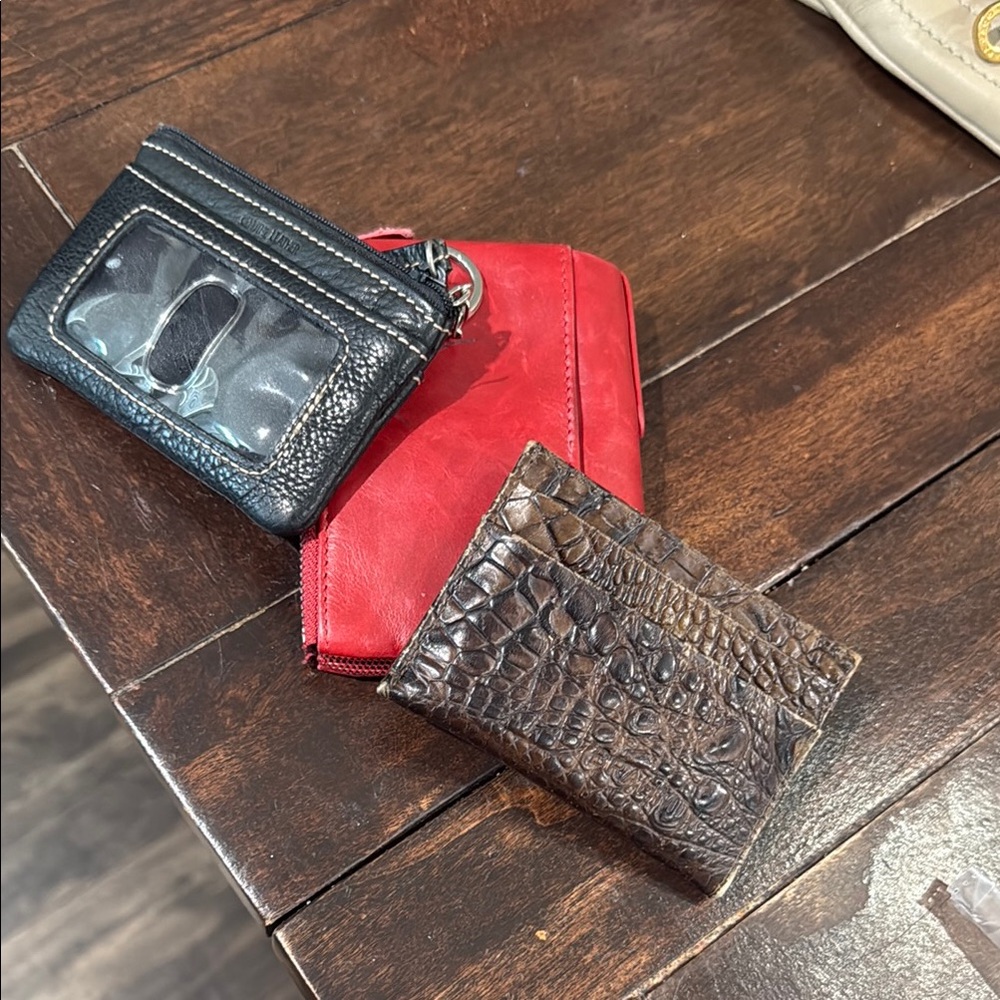 Red, Black, and Brown Wallet Set